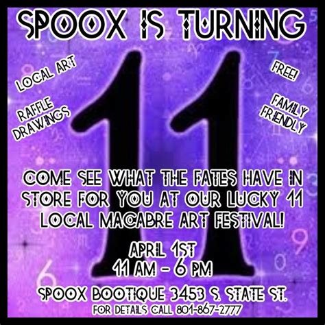 SPOOX 11TH ANNUAL MACABRE ART FESTIVAL, Spoox Bootique, South Salt Lake ...