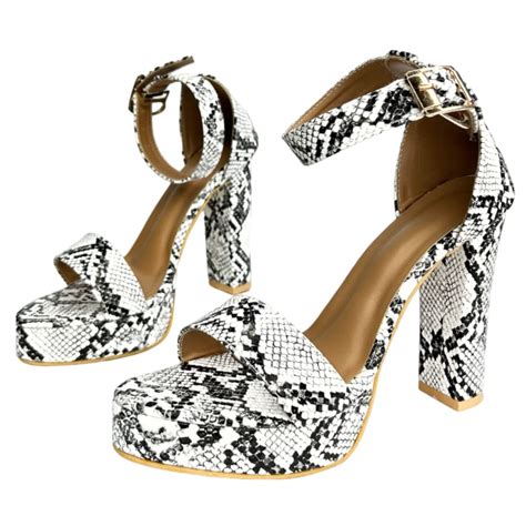 Buy girlsheels Cobra Platform High Heels Sandals | Ankle Strap Chunky ...