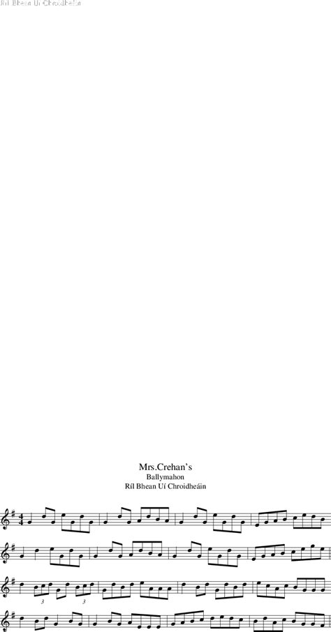 Ri?l Bhean Ui? Chroidhea?in on folk tune finder