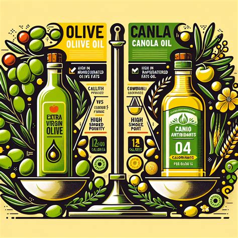 Olive Oil vs Canola Oil: Calories and Nutritional Comparison