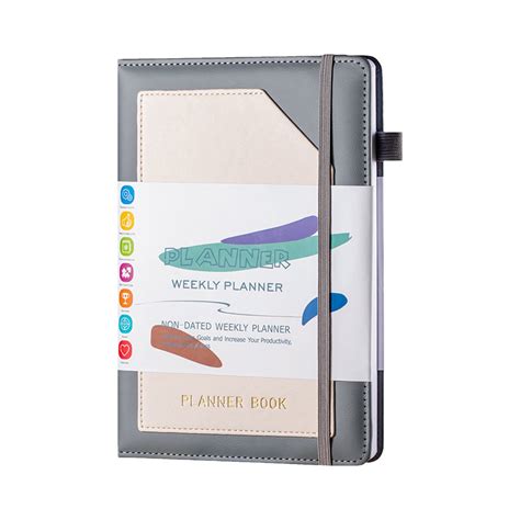 Ganfancp Undated Schedule Book Planner Weekly Plan Book A5 Monthly Plan ...