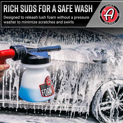 Snapklik.com : Adams Foam Gun Car Wash Foam Sprayer - Connects To Garden Hose For Car Washing ...