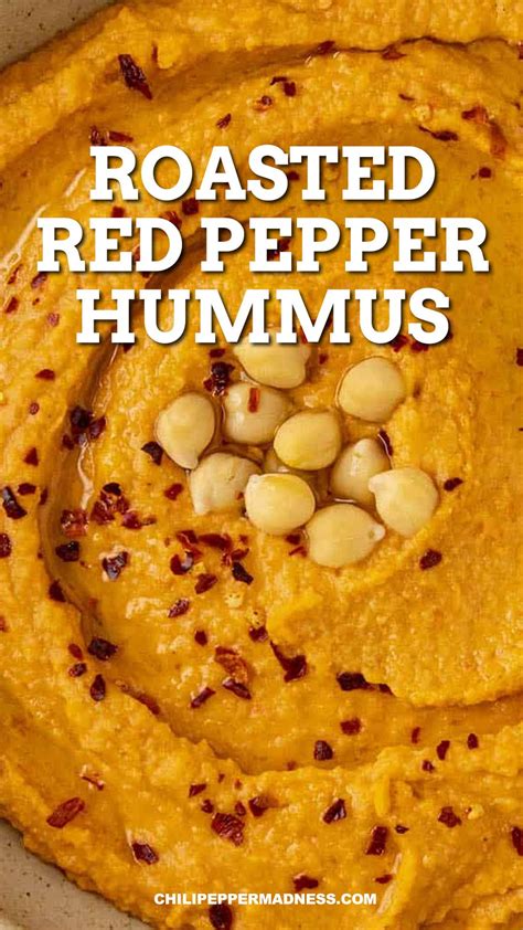 Roasted red pepper hummus – Artofit