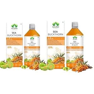 GARGRISHI AYURVEDA Sea Buckthorn Juice – Pack of 2 (500ml Each) | Cold ...