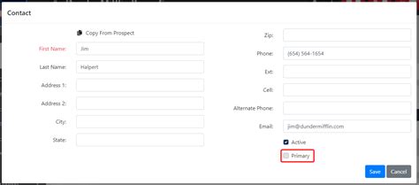 Prospect ClientForm 的图像结果
