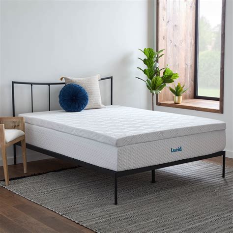 Free Shipping! Lucid 3 Inch Lavender Gel Memory Foam Mattress Topper with Cover, Twin XL ...