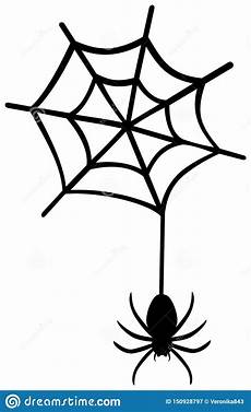 Spider Web Clipart by Spider Hanging On Spider Web Clipart Vector Illustration Spider Web Clipart