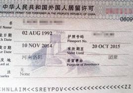 中华人民共和国外国人居留许可_百度百科