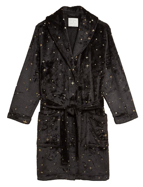 Buy Fleece Star Print Short Dressing Gown at Marks & Spencer