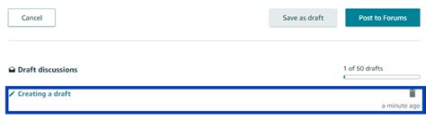 Quick Tip: Working with Draft Posts in the New Forum Experience