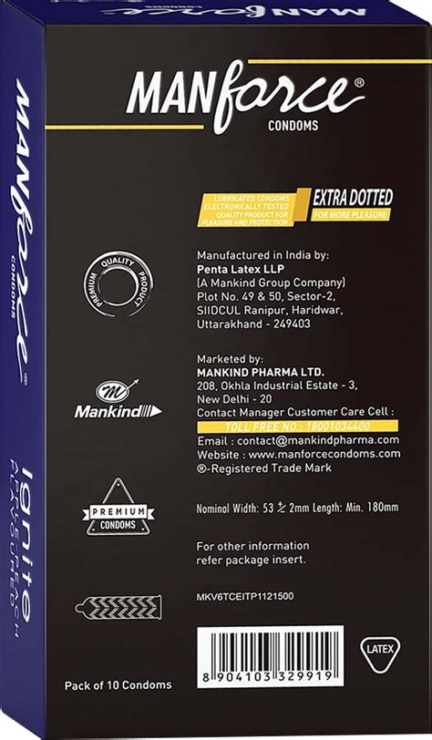 Buy MANFORCE IGNITE APPLE-PEACH FLAVOURED EXTRA DOTTED BOX OF 10 ...