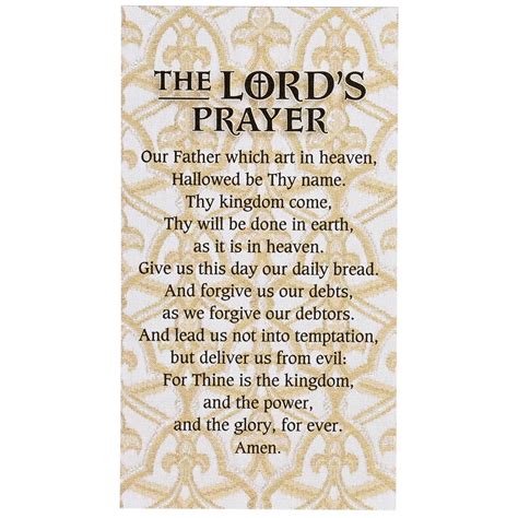 Lords Prayer Kjv Scripture The Lords Prayer "Our Father Who Art In