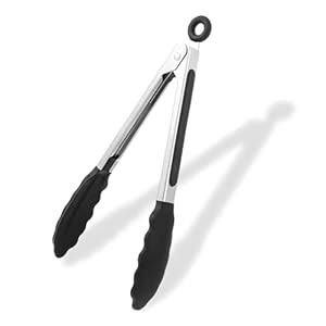 Buy COMNICO Kitchen Tongs,1Pcs 7 Inches Mini Stainless Steel Cooking ...