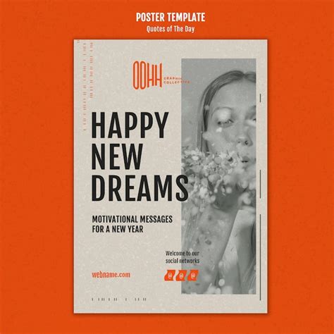 Quote of the day poster template | Free PSD