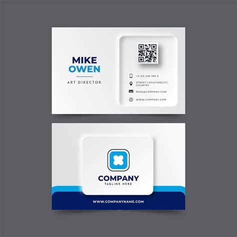 Neumorph business card template | Free Vector