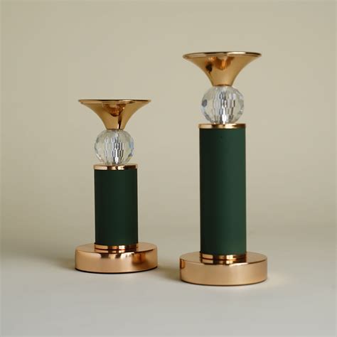 Corium Green Candle Stand (Set of 2) – The Decor Circle