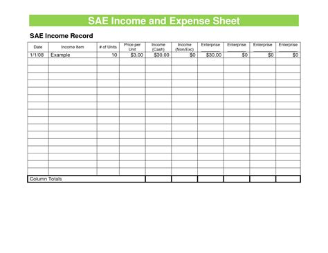 Income And Bills Spreadsheet in Expenses Sheet Template Pics Expense ...
