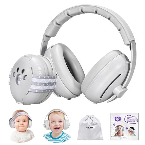 Amazon.com: AIXMEET 2-in-1 Baby Ear Muffs Noise Protection, Baby Ear ...