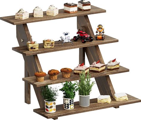 HOMLAND Rustic Wooden Cupcake Stand Display Riser, 4-Tier India | Ubuy