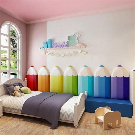 3D AntiCollision Wall Padding Pencil Shaped Upholstered Wall Panels ...