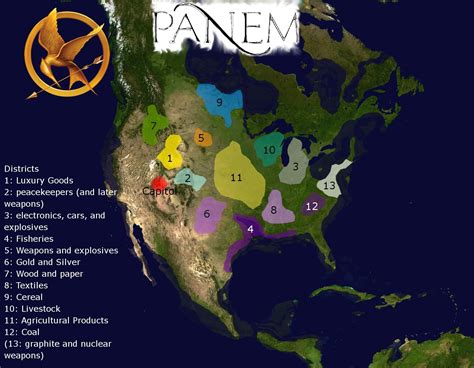 Panem district map. | Hunger games map, Hunger games, Hunger games ...