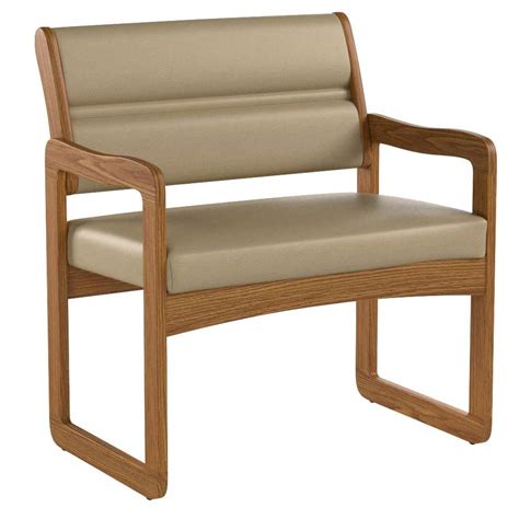 Wooden Mallet DWBA1-1 Valley Bariatric Guest Chair, Medium Oak/Cream ...