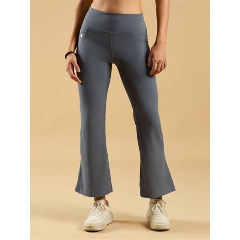 Buy SOIE Womens High-Rise Fit & Flared Pants With 4-Way Stretch ...