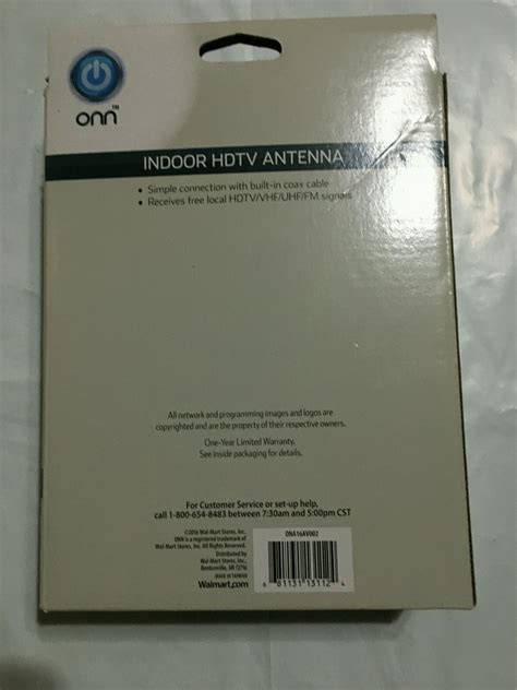 Manual | Onn Easy Adjust Indoor Hd Tv Antenna