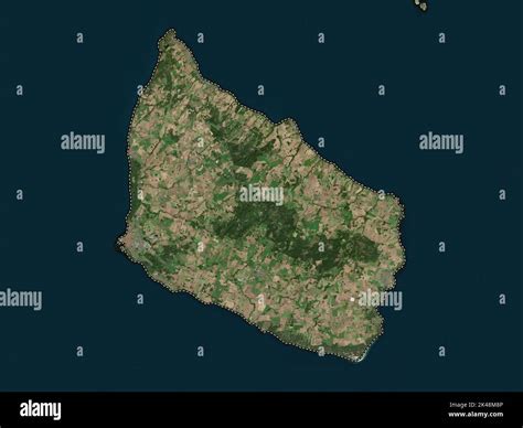 Bornholm, island of Denmark. High resolution satellite map Stock Photo - Alamy