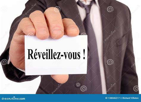 Wake Up Writing in French on a Card Stock Image - Image of wake ...