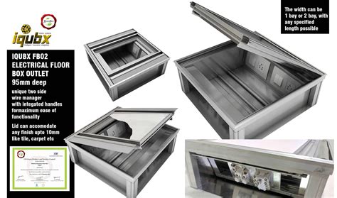 Electrical floor box, Aluminium recessed floor box outlet with sockets