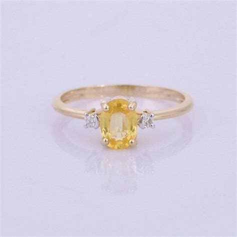 Natural Citrine Ring, Yellow Gemstone Rings, 14k Gold Rings, November ...