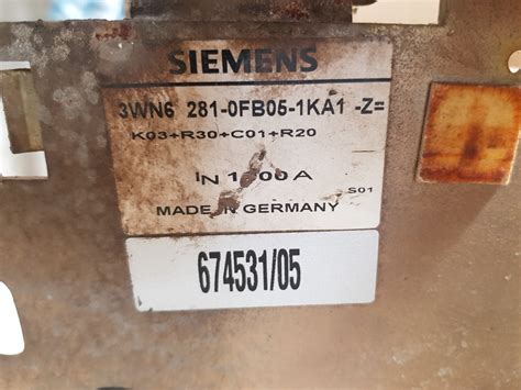 Siemens 3wn6 281-0fb05-1ka1 circuit breaker – Aeliya Marine Tech®