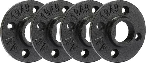 Industrial Pipe Floor Flange Fittings 3/4" Inch Black Iron Flanges 3/4 ...
