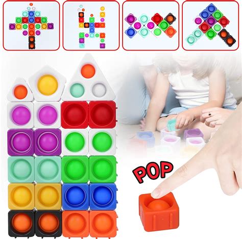 GXS 23 Pack Pop Fidget Toys - Poppet Bubble Building India | Ubuy