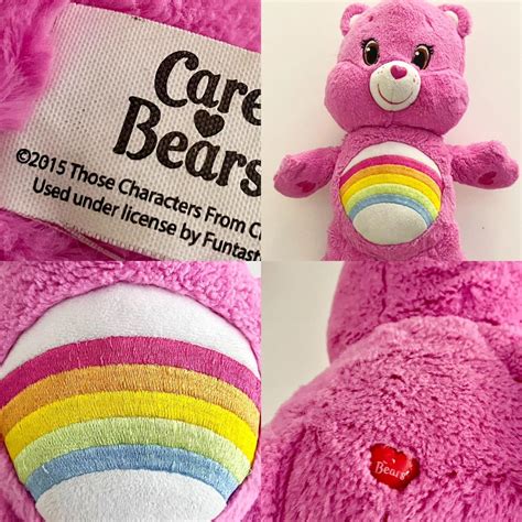 Cheer Bear pink Care Bear plush from 2015. In very... - Depop