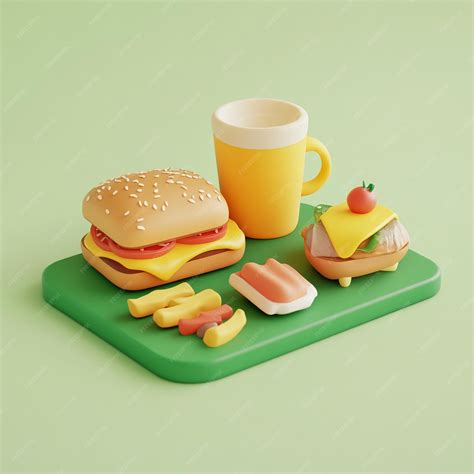 3D Lunch Time Icon Food and Meal Break Illustration Logo | Premium AI-generated image