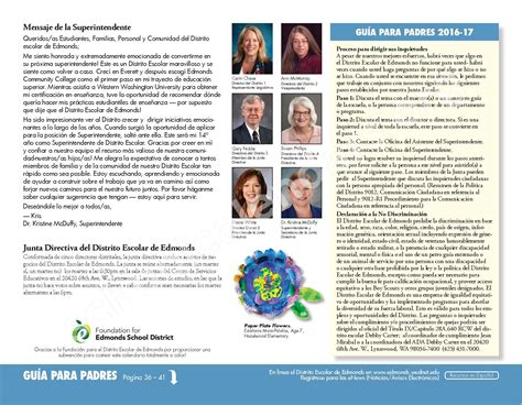 2016 - 2017 ESD Calendar and Parent Handbook | Edmonds School District ...