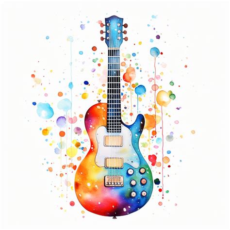 14 Electric Guitars Clipart Bundle, High-quality JPG, Invitations, Card ...