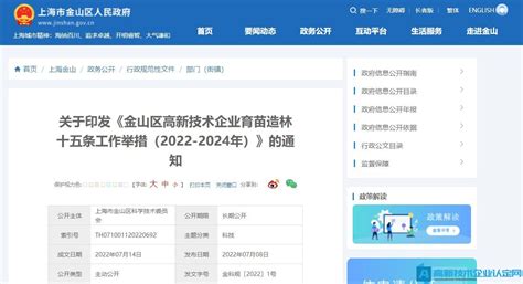 2017年度上海市第一批拟认定高新技术企业（金山区）