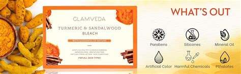 Glamveda Turmeric & Sandalwood Face & Body Bleach Cream/ 250g : Amazon ...