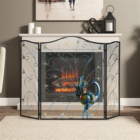 7 Peacock Fireplace Screen Ideas: Unique And Colorful Designs To ...