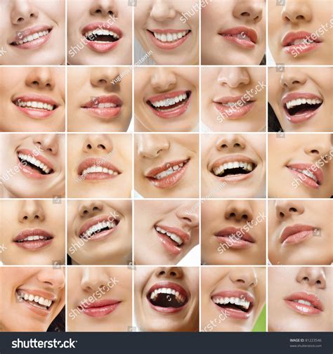 Collage Made Many Different Smiles Foto Stok 81223546 | Shutterstock