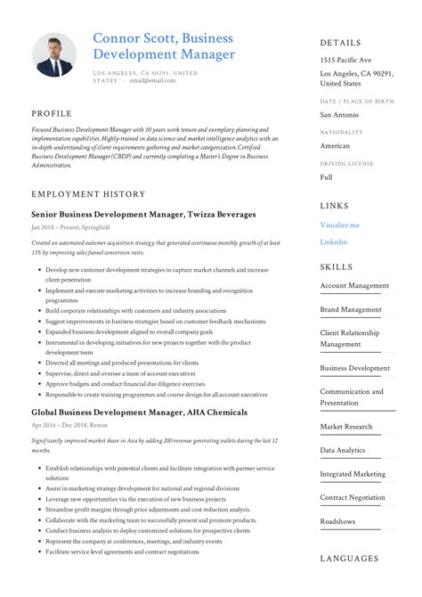 Business Development Manager Resume & Guide | 2023