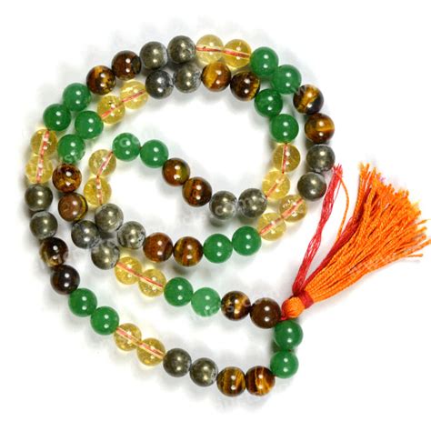 Wealth Combination 10 mm Round Bead Mala energized by Reiki Grand Mast ...