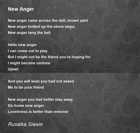 Poems For Anger