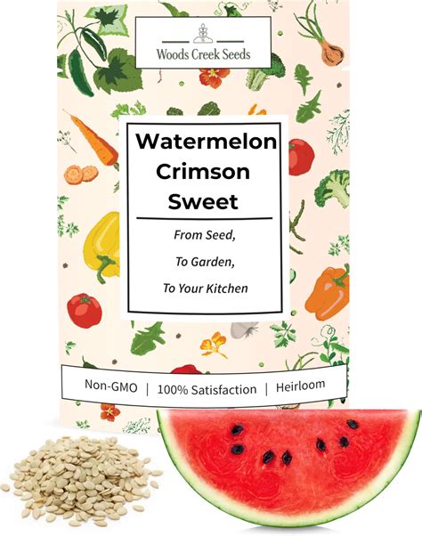 Amazon.com : Woods Creek Seeds: Crimson Sweet Watermelon Seeds for ...