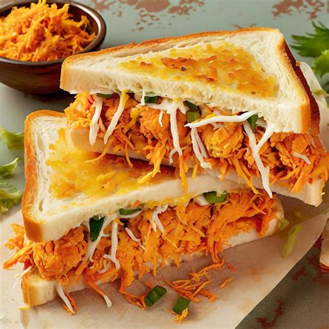 Crockpot Shredded Buffalo Chicken Sandwiches Recipe - Julie Ann Art