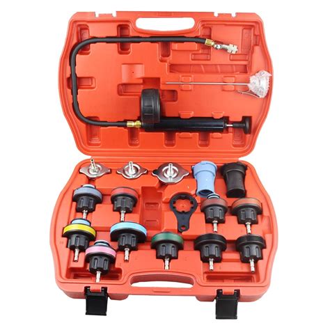 TOG 18Pcs Radiator Pressure Tester Tool Kit Universal for Most Car ...