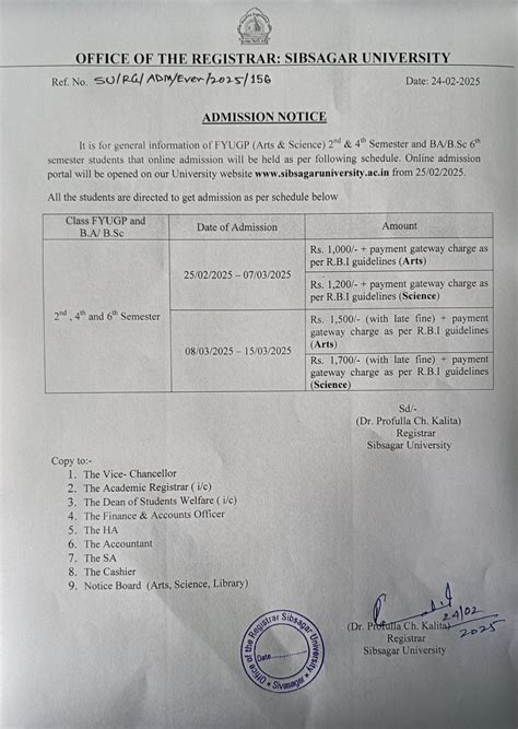 Student Notices | Sibsagar University